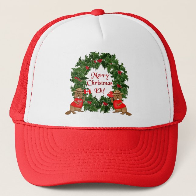 Canadian Christmas Trucker Hat (Front)