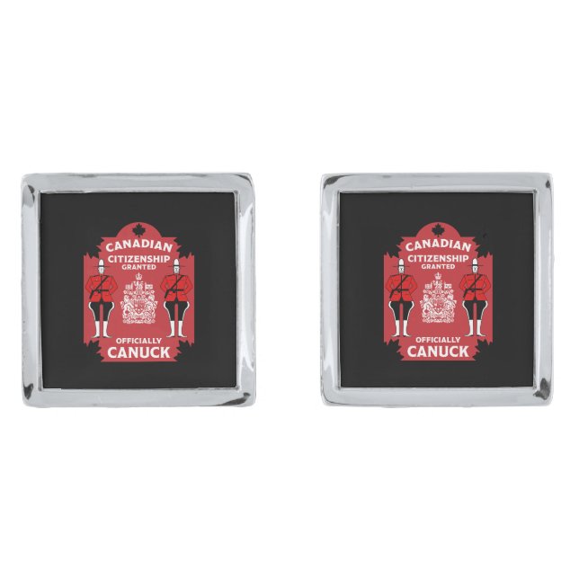 Canadian Citizenship Celebration Gift Cufflinks (Front)