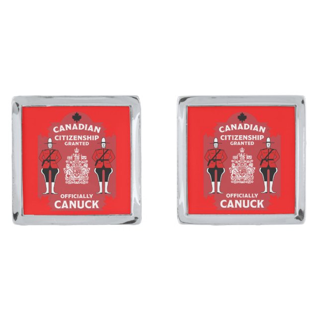 Canadian Citizenship Celebration Gift Cufflinks (Front)