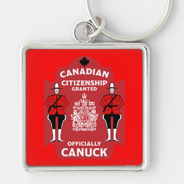 Canadian Citizenship Celebration Gift Keychain (Front)