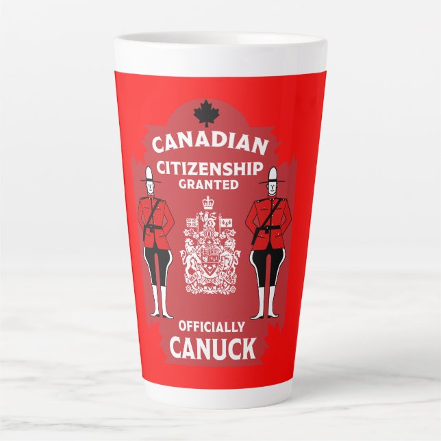 Canadian Citizenship Celebration Gift Latte Mug (Front)
