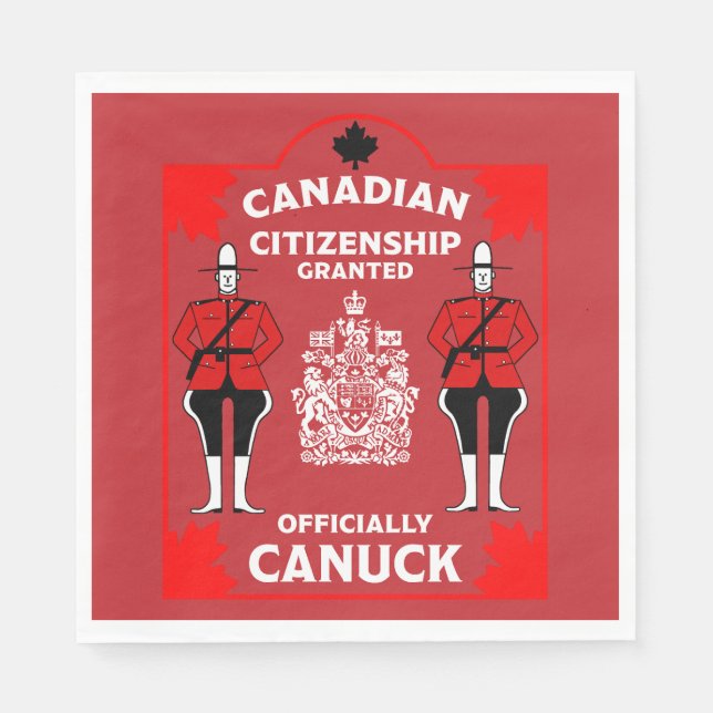 Canadian Citizenship Celebration Gift Napkins (Front)