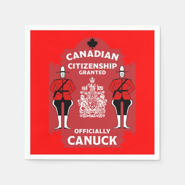 Canadian Citizenship Celebration Gift Napkins (Front)