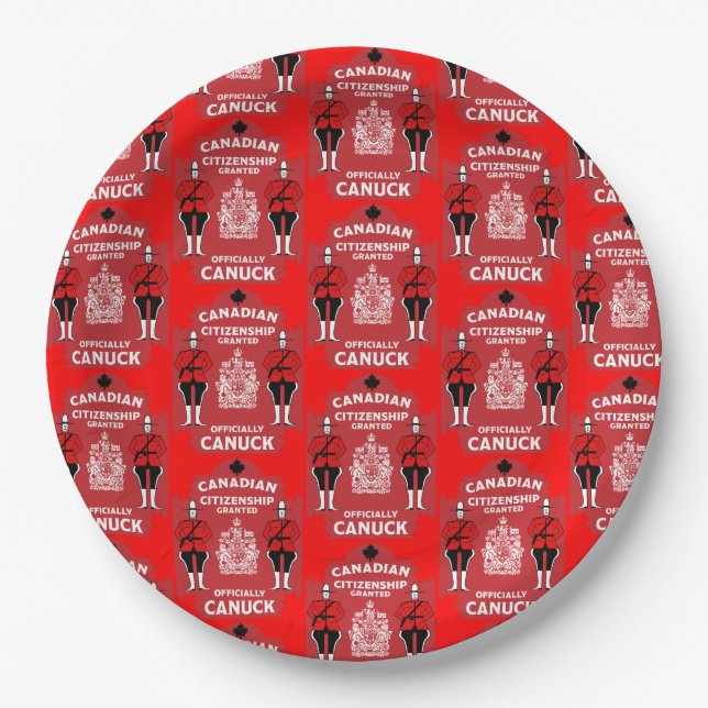 Canadian Citizenship Celebration Gift Paper Plates (Front)