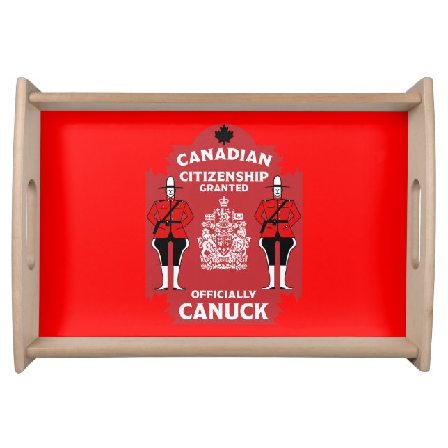 Canadian Citizenship Celebration Gift Serving Tray (Front)