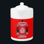 Canadian Citizenship Celebration Gift Teapot<br><div class="desc">Canadian Citizenship Celebration Gift. © Copyright HGIFY | PMS Stores Only. All Rights Reserved. Not For Resale.</div>