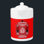 Canadian Citizenship Celebration Gift Teapot<br><div class="desc">Canadian Citizenship Celebration Gift. © Copyright HGIFY | PMS Stores Only. All Rights Reserved. Not For Resale.</div>