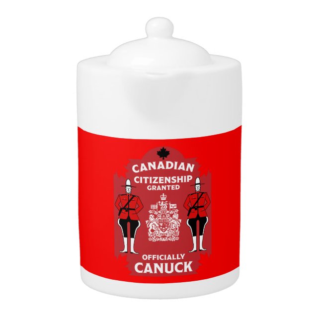 Canadian Citizenship Celebration Gift Teapot (Front)