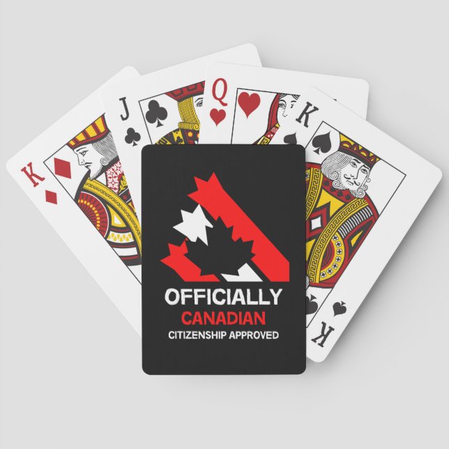 Canadian Citizenship Celebration Poker Cards (Back)