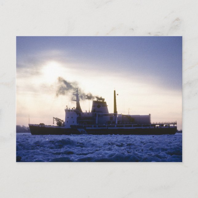 Canadian Coast Guard on St. Clair River Postcard (Front)