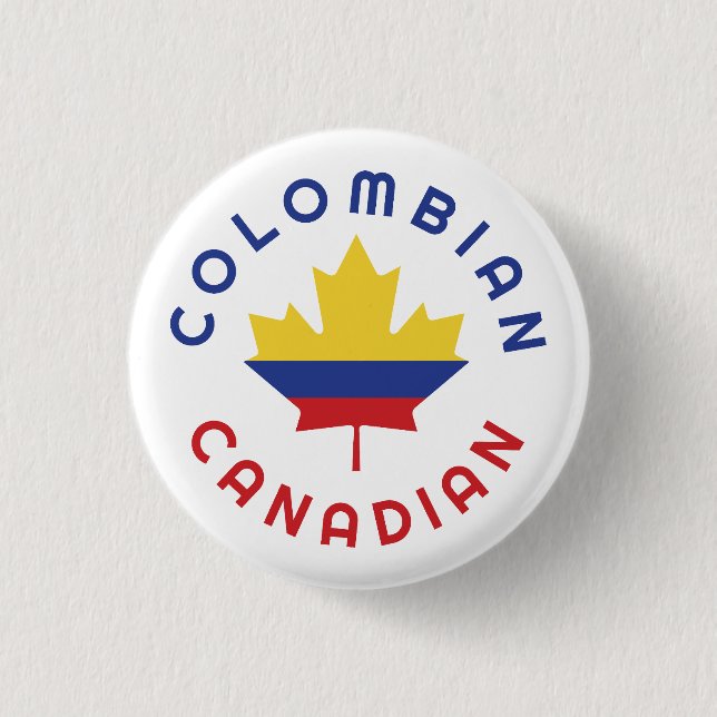 Canadian Colombian  Roots Button (Front)