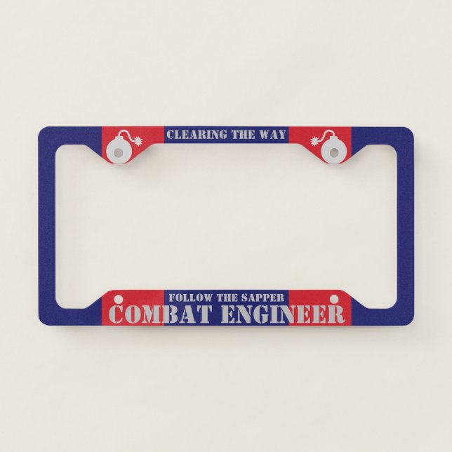 Canadian Combat Engineer Licence Plate Frame (Front)