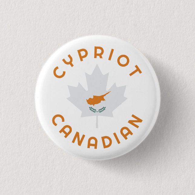 Canadian Cypriot  Roots  Button (Front)