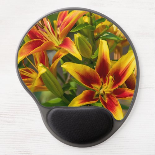 Canadian Daylily Orange Flower Photography Print Gel Mouse Pad
