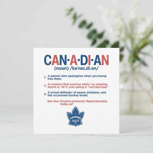 Canadian Definition  (Standing Front)