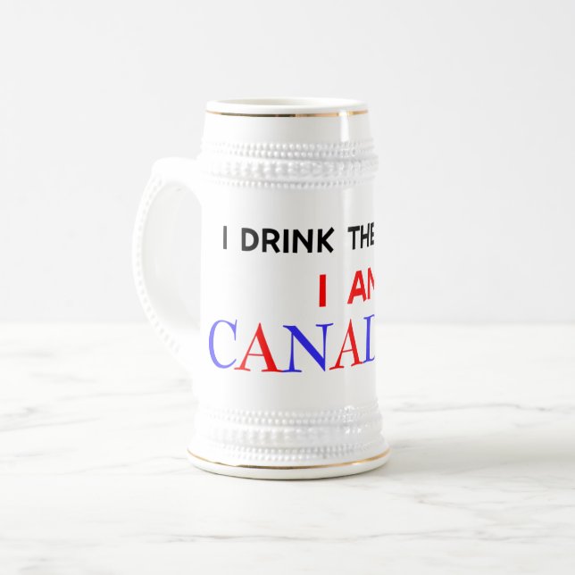 Canadian Drinker Beer Mug (Front Left)