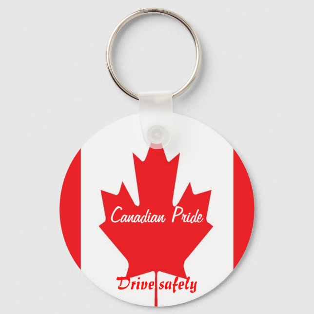 Canadian drive safely keychains (Front)