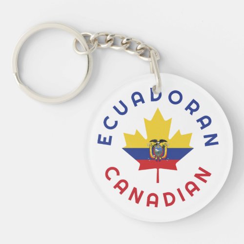 Canadian Ecuadoran  Roots Keychain