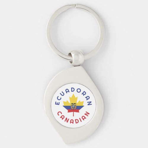 Canadian Ecuadoran  Roots Keychain