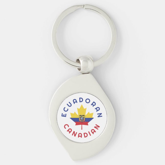 Canadian Ecuadoran  Roots Keychain (Front)