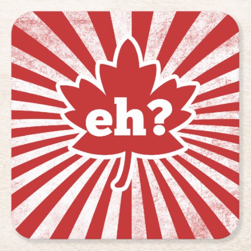 Canadian eh square paper coaster