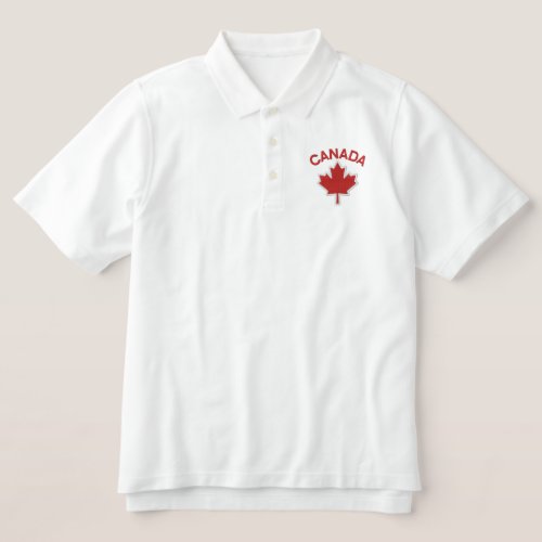 Canadian Embroidery Maple Leaf Embroidered Polo