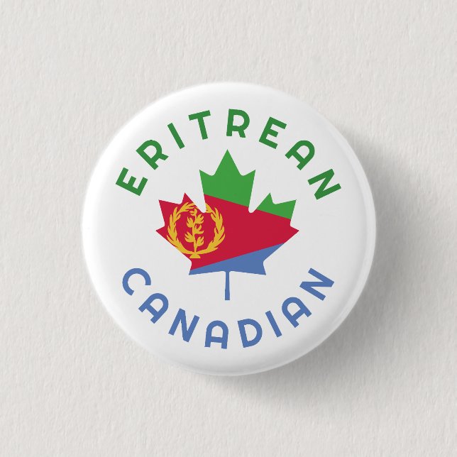 Canadian Eritrean  Roots Button (Front)