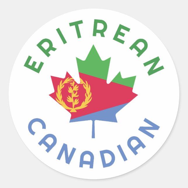 Canadian Eritrean Roots Classic Round Sticker (Front)