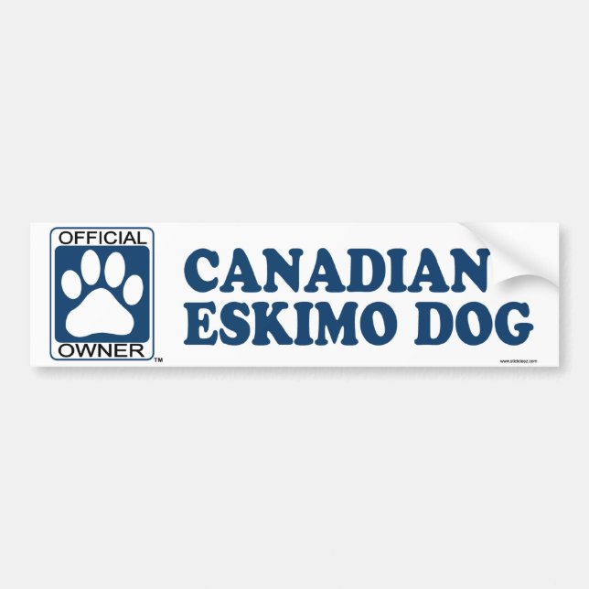 Canadian Eskimo Dog Blue Bumper Sticker (Front)