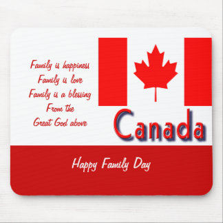 Canadian family Day Mouse Pad