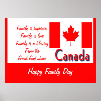 Canadian Family Day Poster