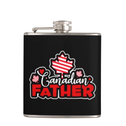 Canadian Father Canada Day Flask