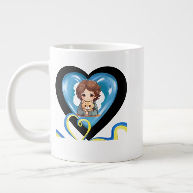 Canadian Fatherhood Toronto Dad's Love Vancouver  Giant Coffee Mug (Left)