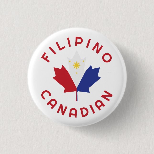 Canadian Filipino   Roots  Button (Front)