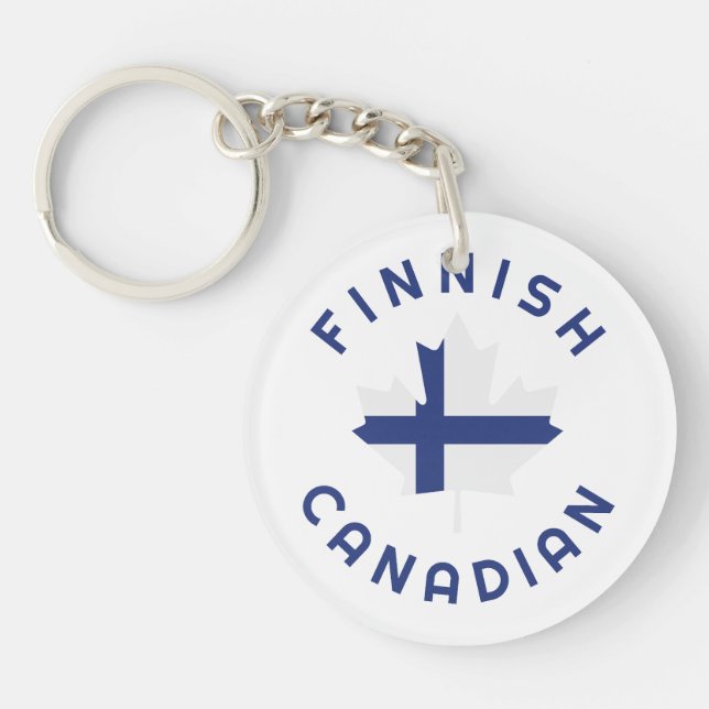 Canadian Finnish Roots  Keychain (Front)