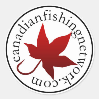 Canadian Fishing Network Round Decal Classic Round Sticker