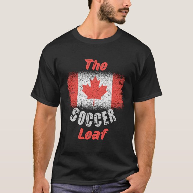 Canadian Flag 1St Of July Soccer Maple Leaf Canada T-Shirt (Front)
