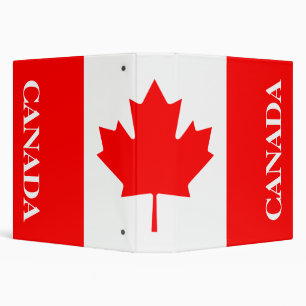 Canadian flag 3 ring office binder without inserts