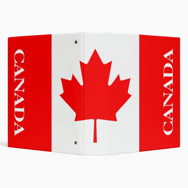 Canadian flag 3 ring office binder without inserts (Background)