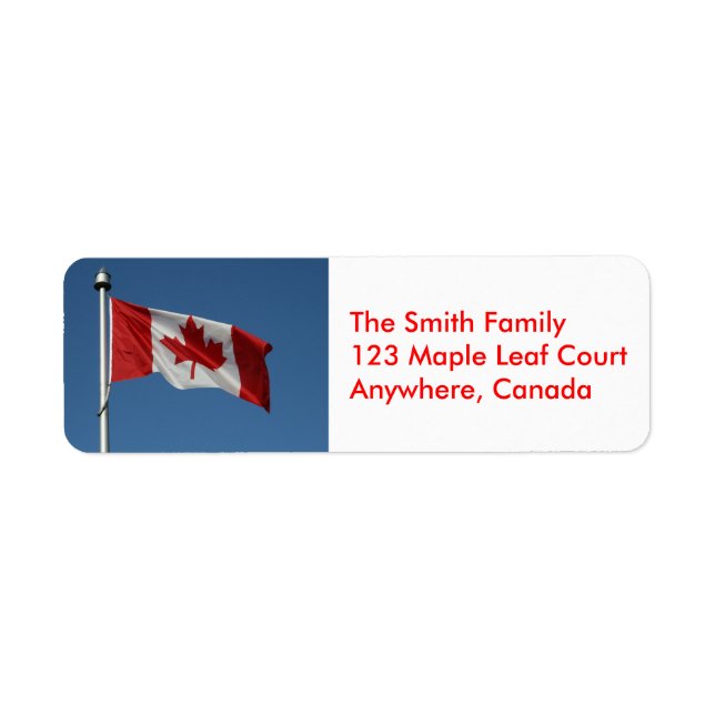 Canadian Flag Address Labels (Front)