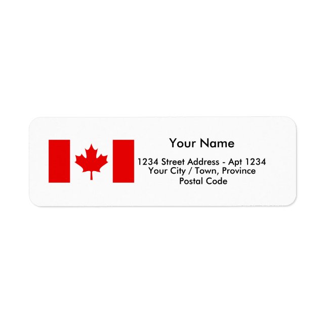 CANADIAN FLAG Address Labels (Front)