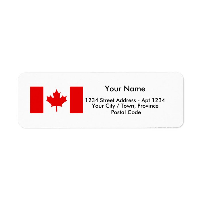 CANADIAN FLAG Address Labels