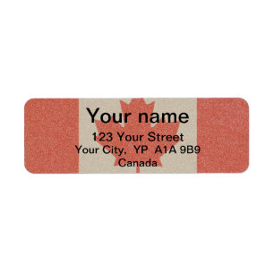 Canadian Flag Address Unique Fun Canada Shipping Label