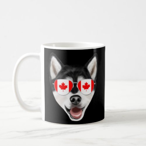 Canadian Flag Alaskan Malamute Dog Canada Pocket  Coffee Mug