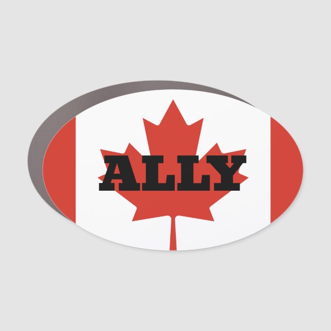 Canadian Flag "Ally" Magnet (Front)