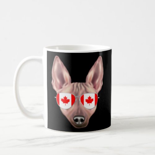 Canadian Flag American Hairless Terrier Dog Canada Coffee Mug