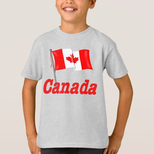 Canadian Flag and Text T_Shirt