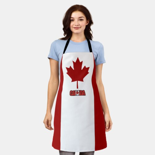 Canadian flag apron
