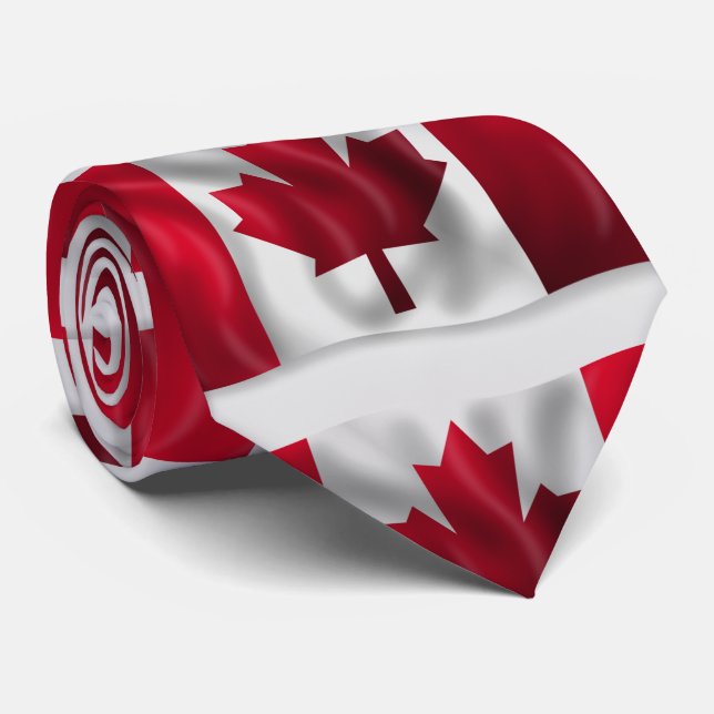 Canadian Flag Artwork Tie (Rolled)