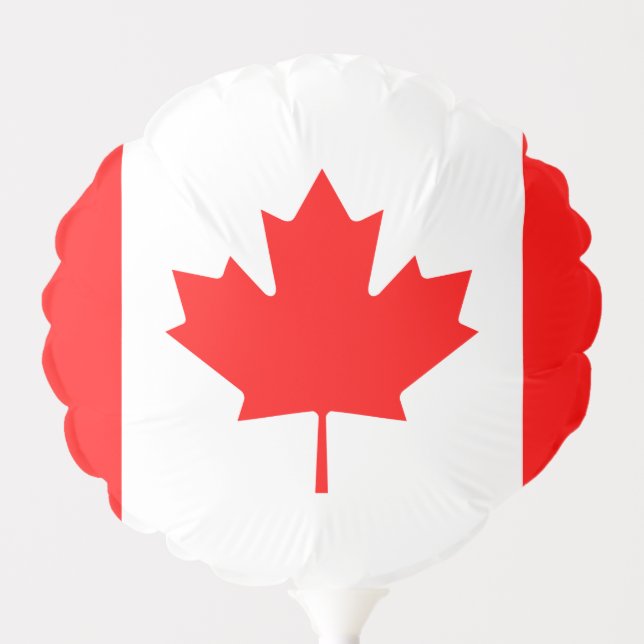 Canadian Flag balloon, patriotic, party, Canada Balloon (Front)